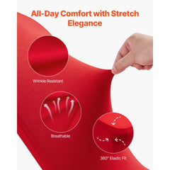 VEVOR 50 Pcs Red Chair Covers, Polyester Spandex Chair Cover, Stretch Slipcovers for Wedding Party Dining Banquet