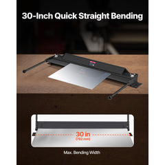VEVOR Box and Pan Brake, 30 in Sheet Metal Bending Brake, 18-Gauge Capacity, 0-135 Degree Adjustable, Metal Bender