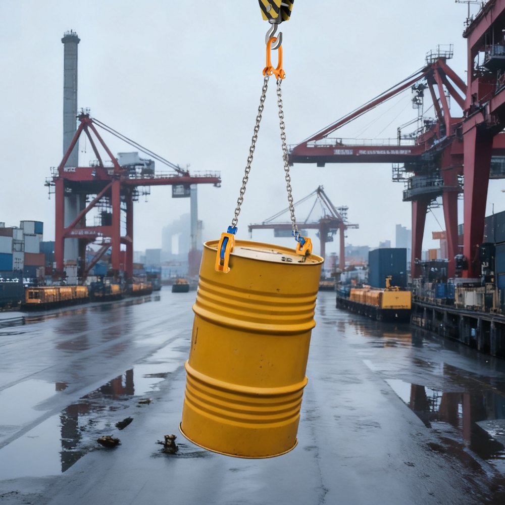 VEVOR Chain Drum Lifter, G80 Drum Lifting Chain Sling with Thickened Security Hook, 2000LBS Capacity, 1.6ft Long Sturdy