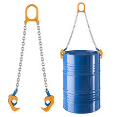 VEVOR Chain Drum Lifter, G80 Drum Lifting Chain Sling with Thickened Security Hook, 2000LBS Capacity, 1.6ft Long Sturdy