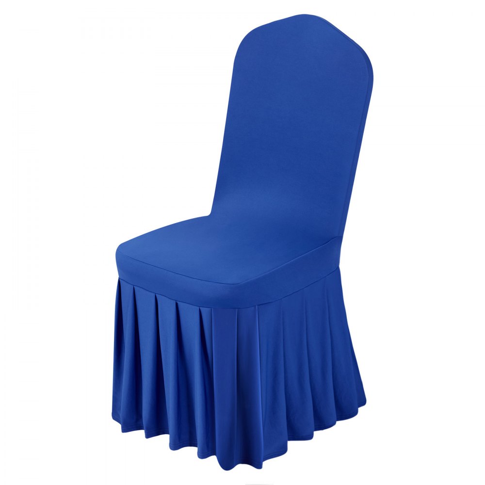 VEVOR 30 Pcs Blue Chair Covers, Polyester Spandex Chair Cover, Stretch Slipcovers for Wedding Party Dining Banquet