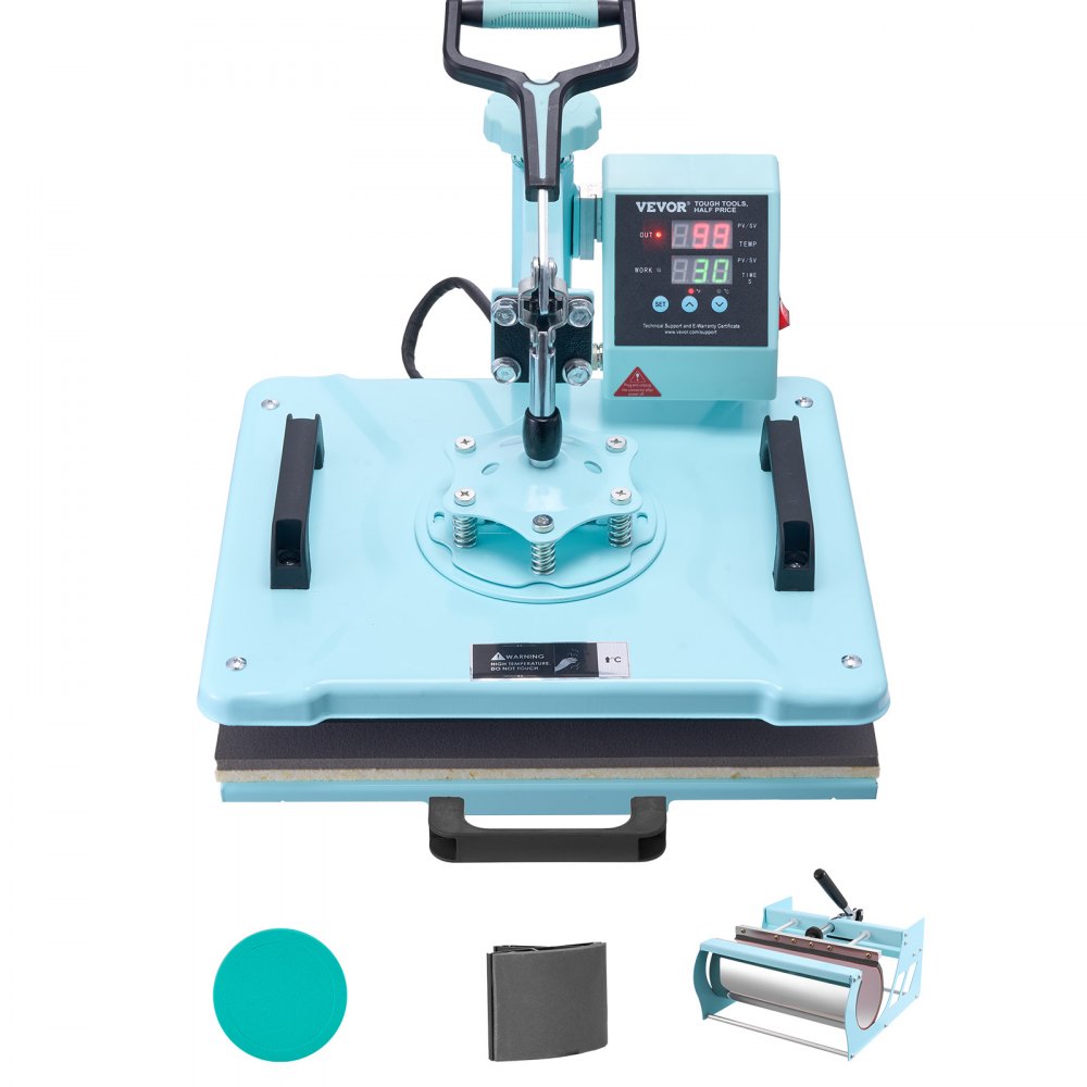VEVOR Heat Press Machine, 12 x 15 inch, 5 in 1 Heat Transfer Machine with 30 oz Tumbler Press, 360° Swing Away T-Shirt