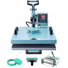 VEVOR Heat Press Machine, 15 x 15 inch, 5 in 1 Heat Transfer Machine with 30 oz Tumbler Press, 360° Swing Away T-Shirt