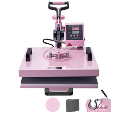 VEVOR Heat Press Machine, 15 x 15 inch, 5 in 1 Heat Transfer Machine with 30 oz Tumbler Press, 360° Swing Away T-Shirt