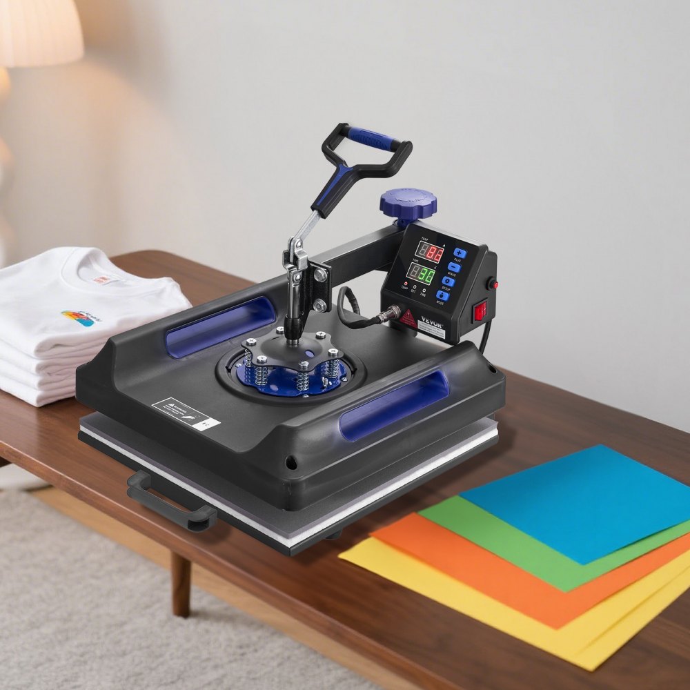 VEVOR Heat Press Machine, 15 x 15 inch, 8 in 1 Heat Transfer Machine with 30 oz Tumbler Press, 360° Swing Away Digital