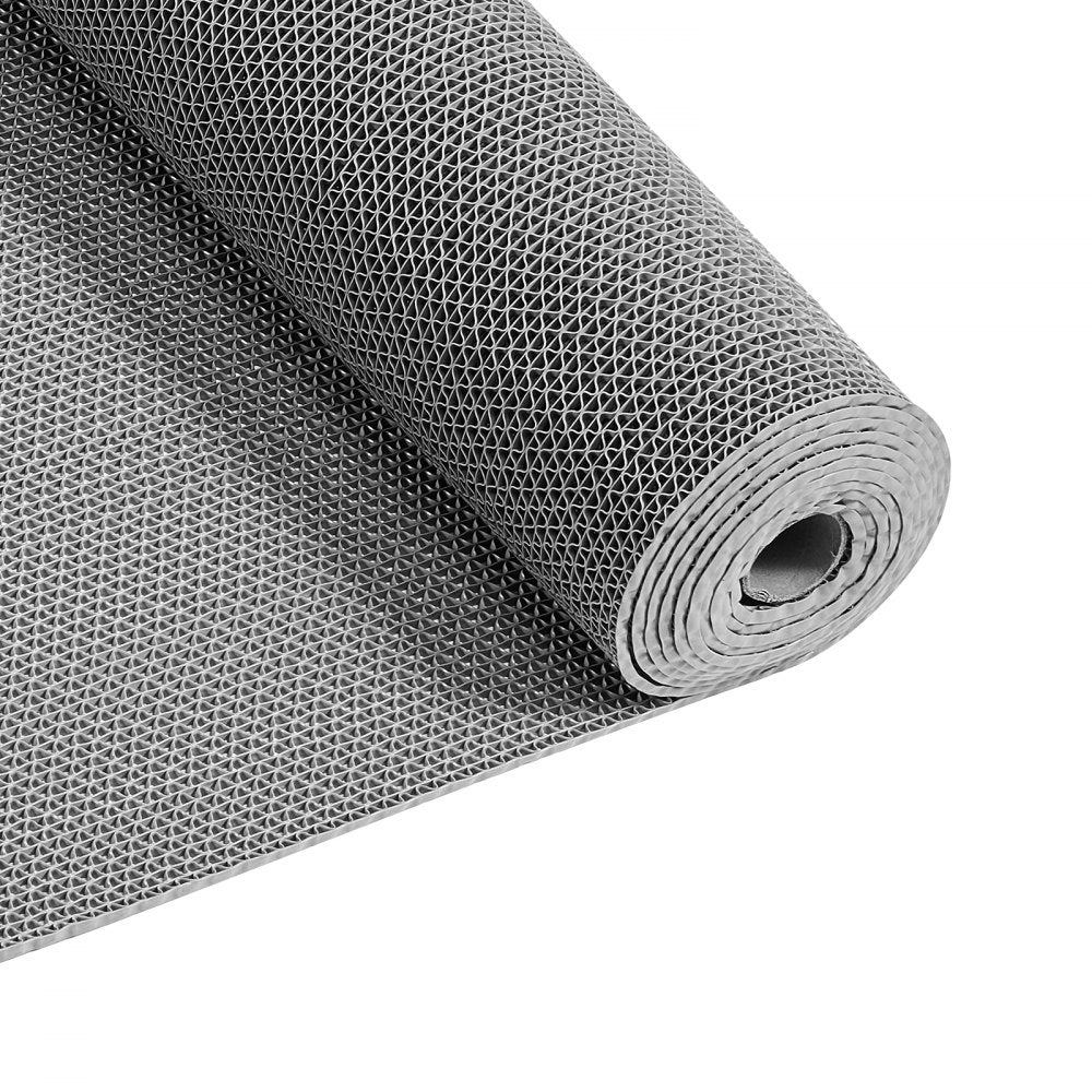 VEVOR Drainage Mat, 3 x 16.4 ft, PVC Non Slip Commercial Floor Mat, Wet Area Water Drain Splash Matting Hollow Doormat