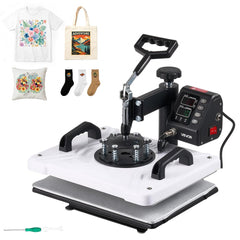VEVOR Heat Press Machine 12 x 15 in Sublimation Press Machine Swing Away, Heat Up Fast and Even, Digital Precise Time