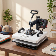 VEVOR Heat Press Machine, 15 x 15 in, 2-in-1 Multifunction, 360° Swing Away, 1200W Double Tube Fast and Even Heating