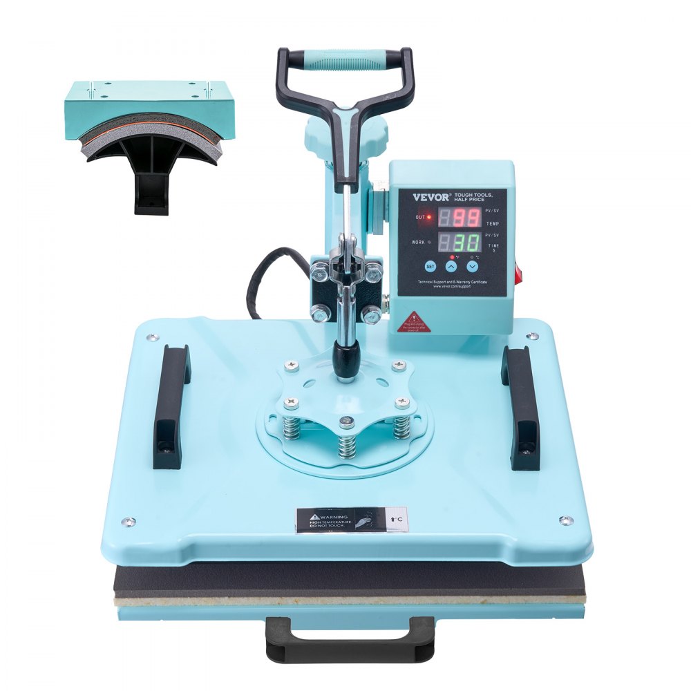 VEVOR Heat Press Machine, 12 x 15 inch, 2 in 1 Heat Transfer Machine with Hat Press, 360° Swing Away T-Shirt Pressing