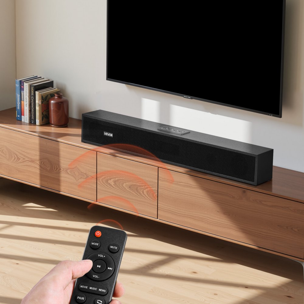 VEVOR Sound Bar for Smart TV, 2.0 Channel, 24-Inch Compact Soundbar TV Speakers for Projector, Bluetooth AUX