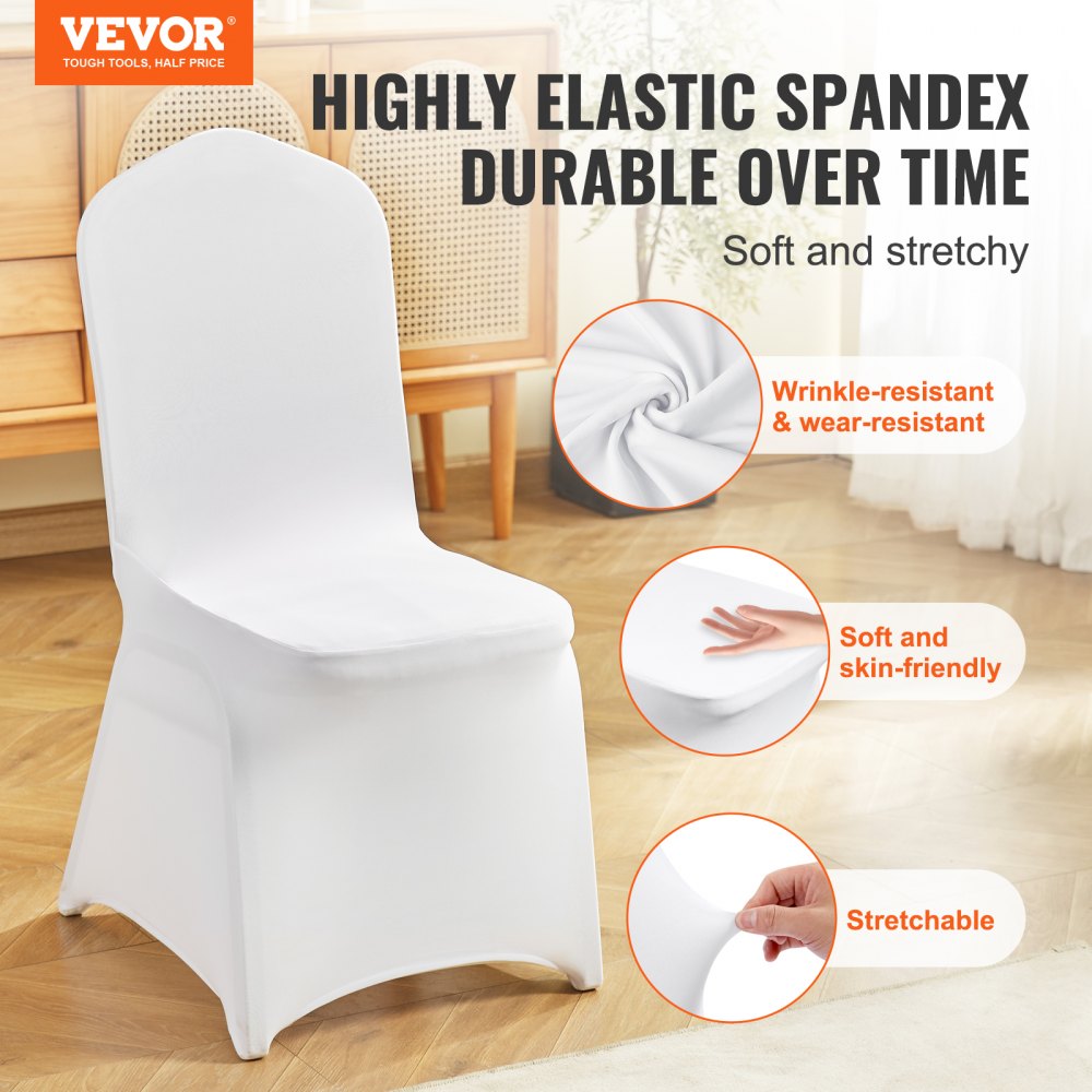 VEVOR Stretch Spandex Folding Chair Covers, Universal Fitted Chair Cover, Removable Washable Protective Slipcovers, for