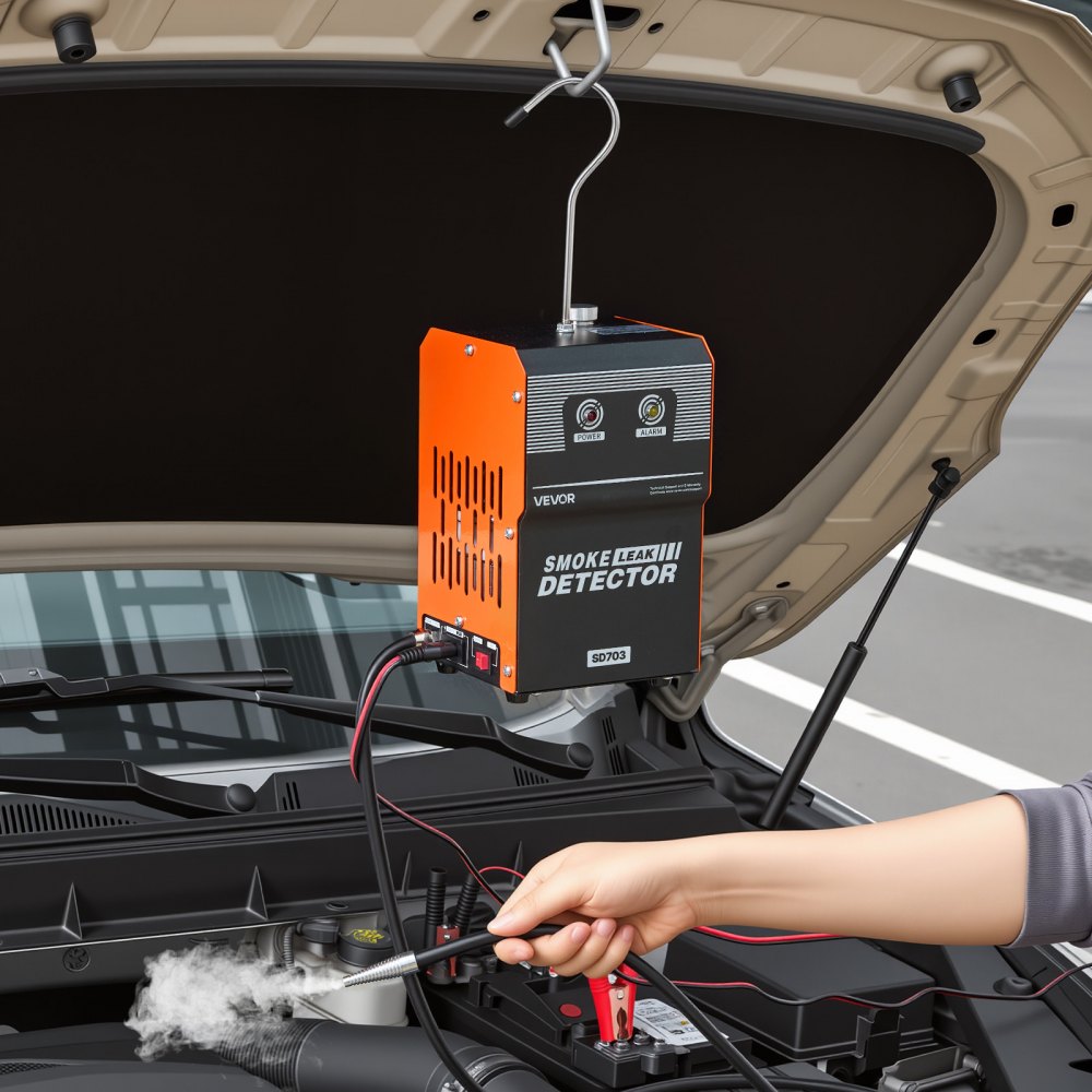 VEVOR Automotive Smoke Machine Leak Detector, DC 12V EVAP Vacuum Diagnostic Tester with Built-in Air Pump, Dual-Mode