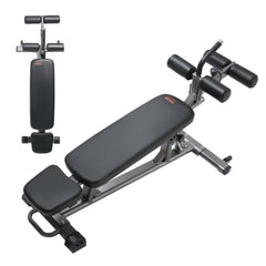 VEVOR Sit Up Bench, Decline Ab Bench with Reverse Crunch Handle, with 4 Adjustable Height Settings, Heavy Duty Steel