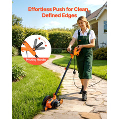 VEVOR Lawn Edger, 8-inch Blade Length, 12 Amp Electric Edger Lawn Tool, 4000 RPM, with 3-Position Blade Depth, 65 Mn