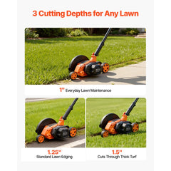 VEVOR Lawn Edger, 8-inch Blade Length, 12 Amp Electric Edger Lawn Tool, 4000 RPM, with 3-Position Blade Depth, 65 Mn