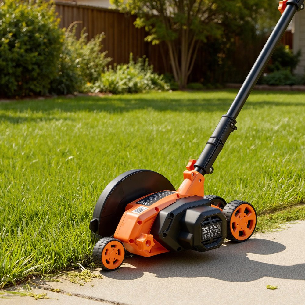 VEVOR Lawn Edger, 8-inch Blade Length, 12 Amp Electric Edger Lawn Tool, 4000 RPM, with 3-Position Blade Depth, 65 Mn
