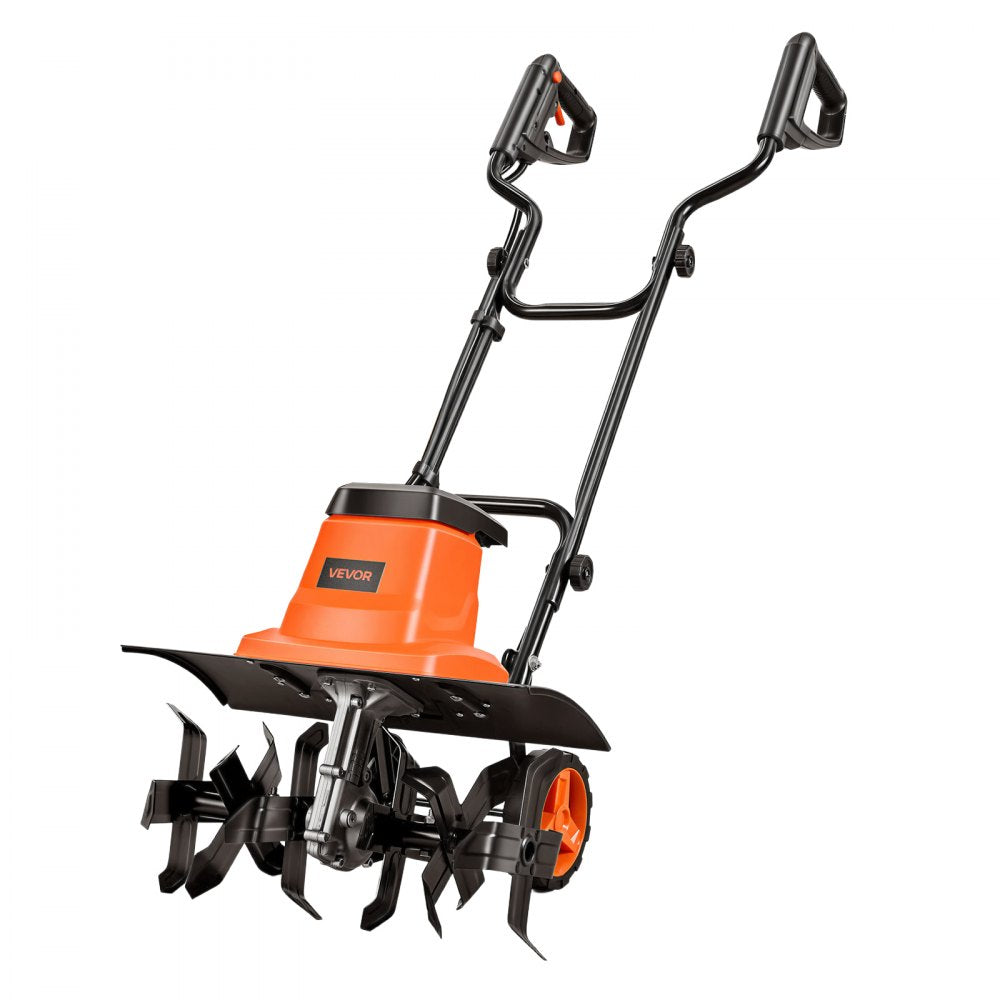 VEVOR Corded Electric Tiller, 18 Inch Tilling Width Garden Rototiller, 13.5-Amp Motor Heavy-Duty Tilling Machine
