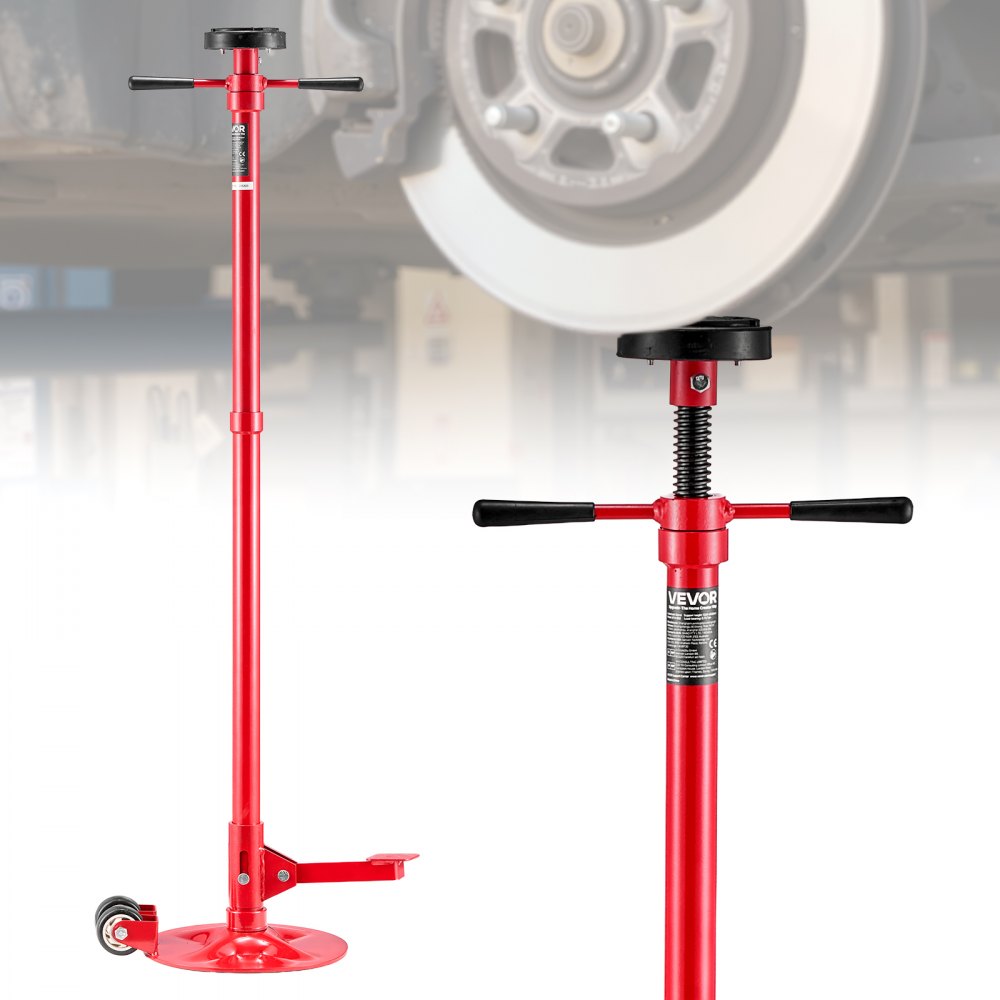 VEVOR Underhoist Support Stand, 3/4 Ton (1653 lbs) Capacity Under Hoist Jack Stand with Two Wheels, Lifting from 51.97"