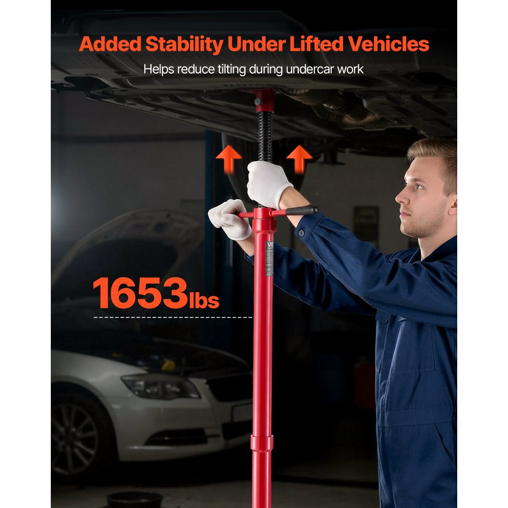 VEVOR Underhoist Support Stand, 3/4 Ton (1653 lbs) Capacity Under Hoist Jack Stand, Lifting from 54.02" to 83.86"
