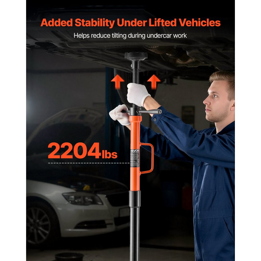 VEVOR Underhoist Support Stand, 1 Ton (2204 lbs) Capacity Under Hoist Jack Stand with Handle, Adjustable Height