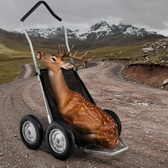 VEVOR Game Carts for Hunting, 500LBS Deer Cart Game Hauler, Heavy-Duty Crawler Cart, All-Terrain Folding Deer Hauling