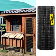 VEVOR Hardware Cloth, 24" x50' & 1"x1" Mesh Size, Galvanized Steel Vinyl Coated 16 Gauge Welded Wire with A Cutting