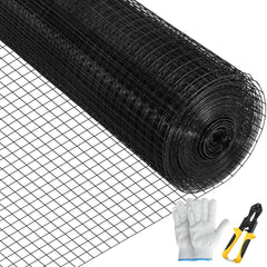 VEVOR Hardware Cloth, 24" x50' & 1"x1" Mesh Size, Galvanized Steel Vinyl Coated 16 Gauge Welded Wire with A Cutting