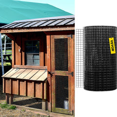 VEVOR Hardware Cloth, 48" x 50' & 1"x1" Mesh Size, Galvanized Steel Vinyl Coated 16 Gauge Chicken Wire Fencing with A