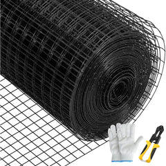 VEVOR Hardware Cloth, 48" x 50' & 1"x1" Mesh Size, Galvanized Steel Vinyl Coated 16 Gauge Chicken Wire Fencing with A