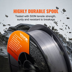 VEVOR Flux Core Welding Wire, E71T-GS 0.035-inch 10LBS, Gasless Mild Steel MIG Welding Wire with Low Splatter for All