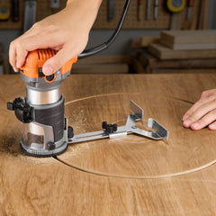 VEVOR Wood Router, 1 HP 710W, Variable Speed Palm Router Tool with 1/4 in Collet, Compact Edge Wood Trimmer with Fixed