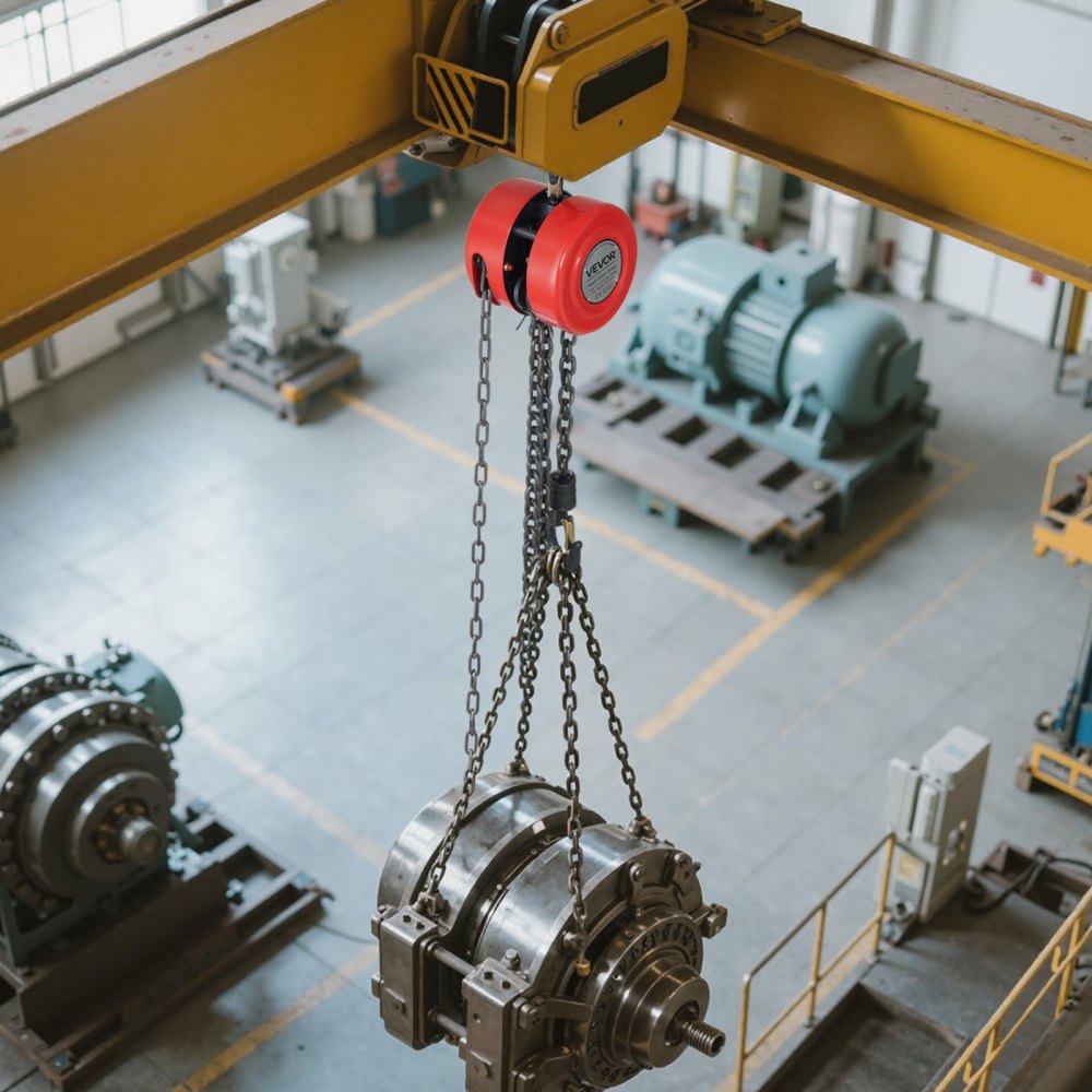 VEVOR Hand Chain Hoist, 1 Ton 2200 lbs Capacity, Manual Chain Block with Upgrade G70 Galvanized Chain, 20 ft Lifting