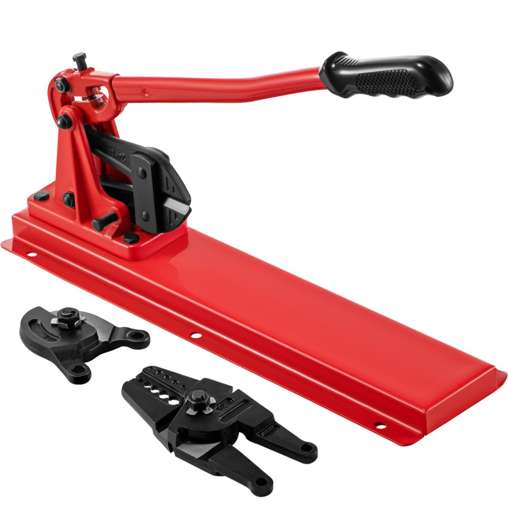 VEVOR Bench Swager Tool 24" Wire Rope Swaging Tool with Crimper Cable Bolt Cutter Head Bench Crimper 1/16"-3/16"