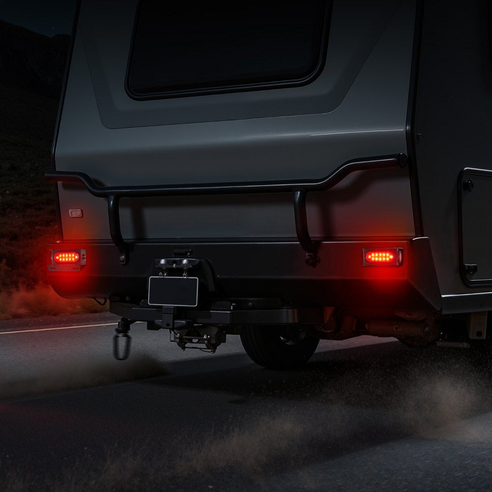 VEVOR Trailer Lights, 10-30V LED Trailer Tail Lights Kit with Stop Brake Turn Tail Clearance (Side) Lamp, Left and