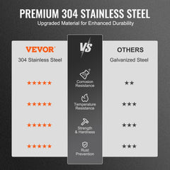 VEVOR Chimney Cap, 6 inch, 304 Stainless Steel Round Roof Rain Cap, 11.81-inch Increased Caps, All Weather & Reinforced