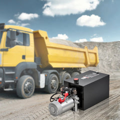 VEVOR 15 Quart Hydraulic Pump, Double Acting Hydraulic Trailer Pump, 3200PSI Max Relief Pressure, 0.91GPM Flow Rate