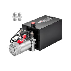 VEVOR 15 Quart Hydraulic Pump, Double Acting Hydraulic Trailer Pump, 3200PSI Max Relief Pressure, 0.91GPM Flow Rate