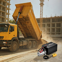 VEVOR 10 Quart Hydraulic Pump, Double Acting Hydraulic Trailer Pump, 3200PSI Max Relief Pressure, 0.91GPM Flow Rate