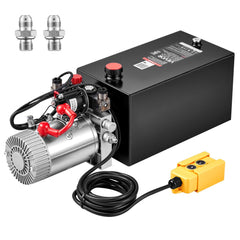 VEVOR 10 Quart Hydraulic Pump, Double Acting Hydraulic Trailer Pump, 3200PSI Max Relief Pressure, 0.91GPM Flow Rate