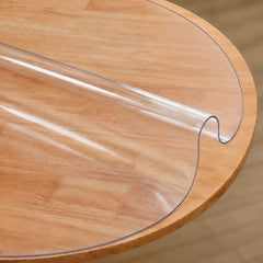 VEVOR Clear Table Cover Protector, 48 inch/1230 mm Round Table Cover, 1.5 mm Thick PVC Plastic Tablecloth, Waterproof
