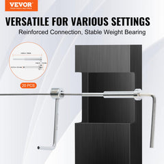 VEVOR 20 Pack Invisible Cable Railing kit, T316 Stainless Steel 1/8" Invisible Receiver and Swage Stud End for Cable