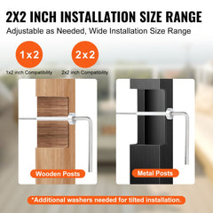 VEVOR 20 Pack Invisible Cable Railing kit, T316 Stainless Steel 1/8" Invisible Receiver and Swage Stud End for Cable