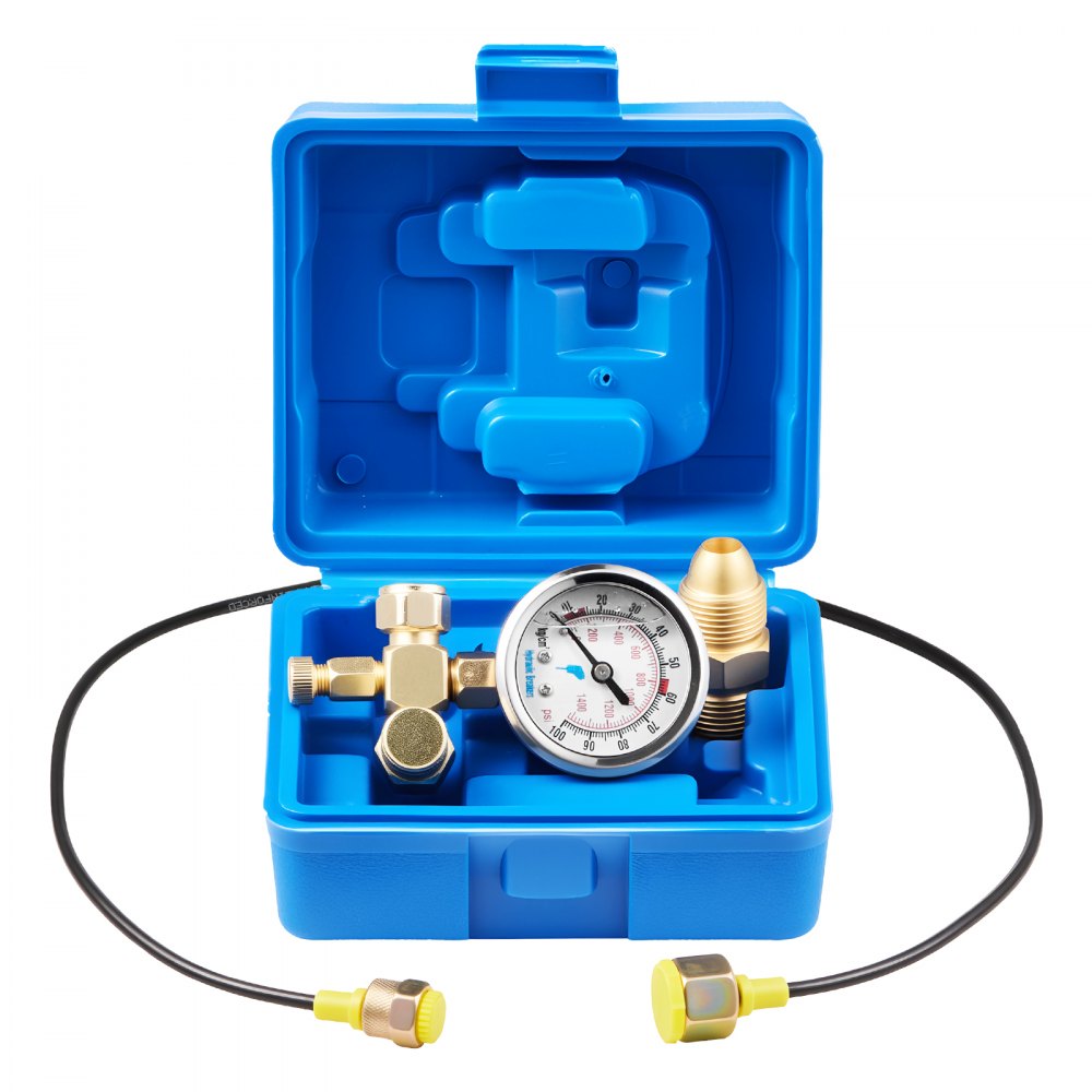 VEVOR Hydraulic Nitrogen Accumulator Charging Kit, 0-1420 PSI Nitrogen Fill Kit, Pressure Test System with 1 Pressure