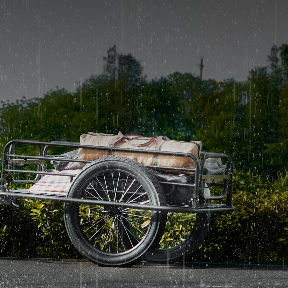 VEVOR Bike Cargo Trailer, 275 lbs Load Capacity, Heavy-Duty Bicycle Wagon Cart, Foldable Compact Storage & Quick