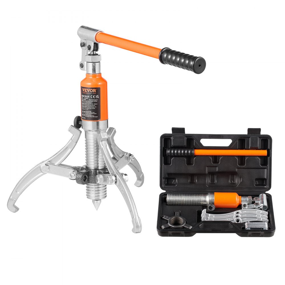 VEVOR Hydraulic Gear Puller, 5 Ton Max Capacity Wheel Bearing Pulling Separator, 2 or 3 Jaws Puller, Vertically and