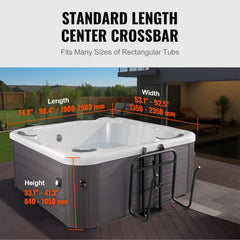 VEVOR Hydraulic Spa Cover Lift, Hot Tub Cover Lift, Adjustable Height 33.1 to 41.3 in and Width from 53.1 to 92.5 in