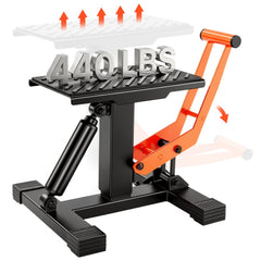 VEVOR Dirt Bike Lift Stand, Motorcycle Jack Lift Stand 440 lbs Capacity and Hydraulic Lift Operation, Adjustable Height