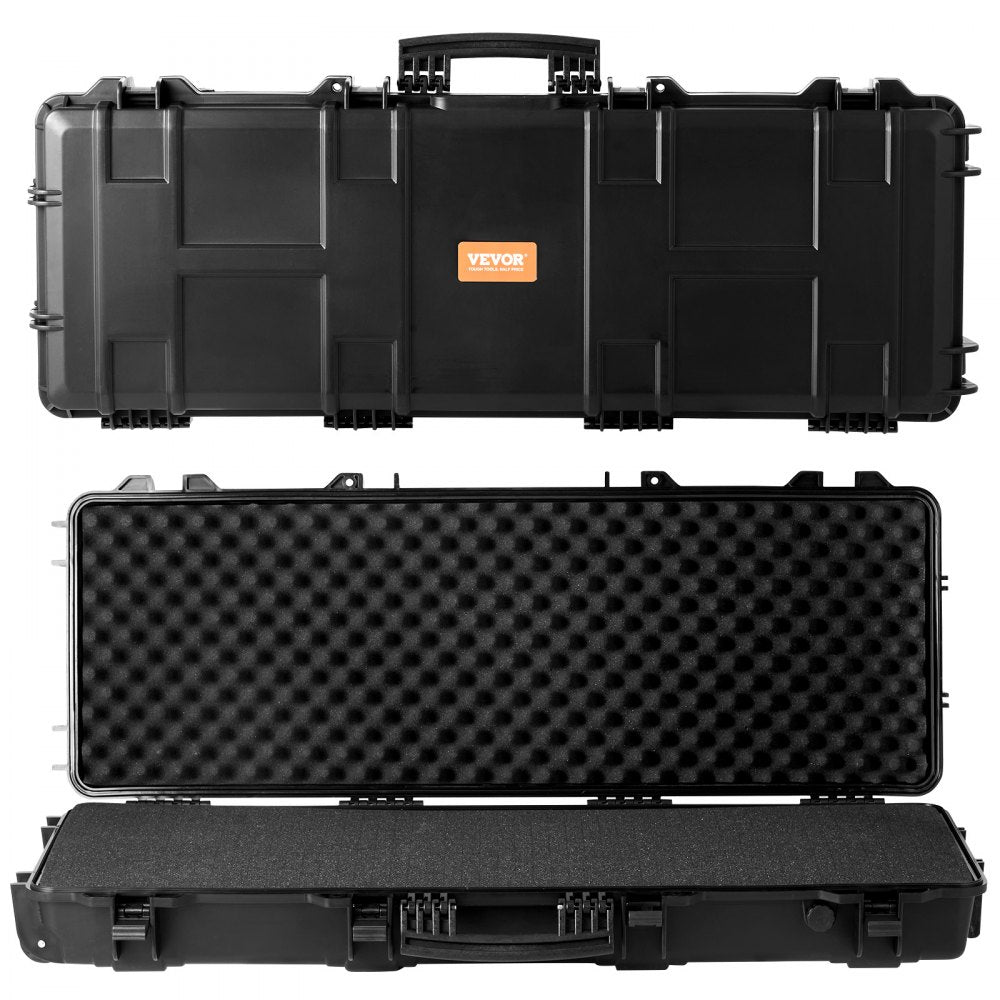 VEVOR Rifle Case, Rifle Hard Case with 3 Layers Fully-protective Foams, 42 inch lockable Hard Gun Case with Wheels