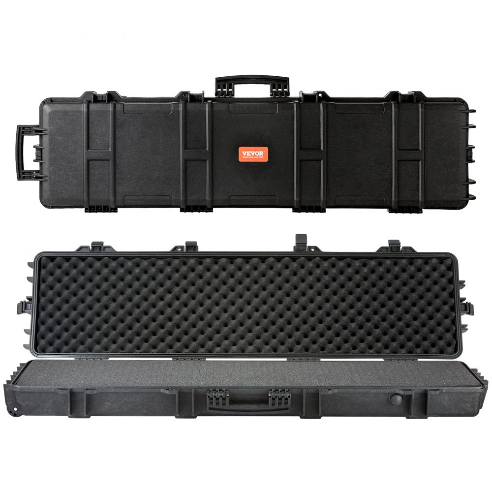 VEVOR Rifle Case, Rifle Hard Case with 3 Layers Fully-protective Foams, 50 inch lockable Hard Gun Case with Wheels