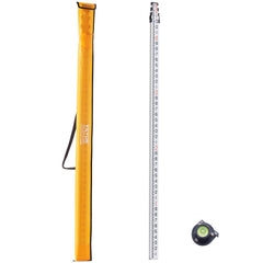 VEVOR Aluminum Grade Rod, 16-Feet/10ths 4 Sections Telescopic Measuring Rod,Double-Sided Scale 1/10ft Leveling Rod